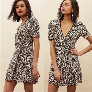TopShop Leopard Wrap Mini Dress